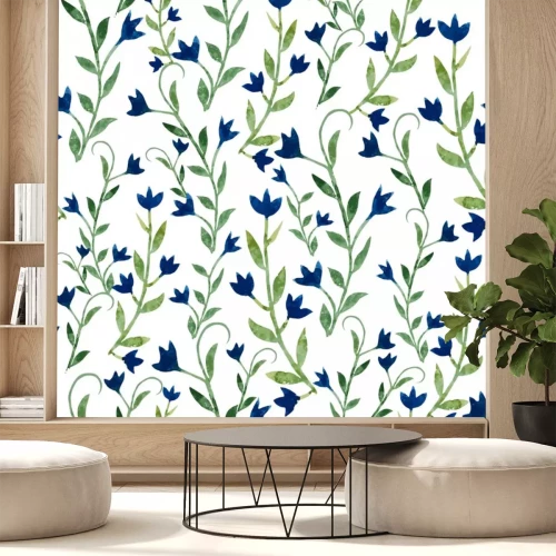 Sticker Blaue Blumen