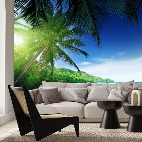 Fototapete Tropen und sonniger Himmel