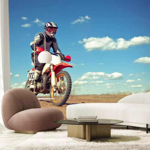 Fototapete Motocross durch Wildnis