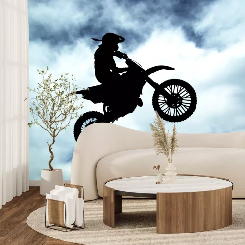 Fototapete Freestyle auf Motorrad