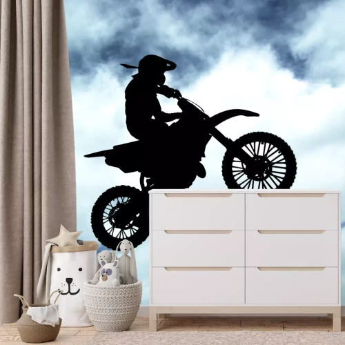 Fototapete Freestyle auf Motorrad