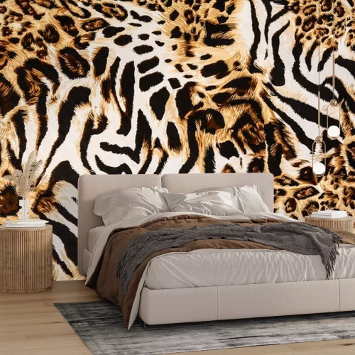 Sticker Wildes muster des katzenfells