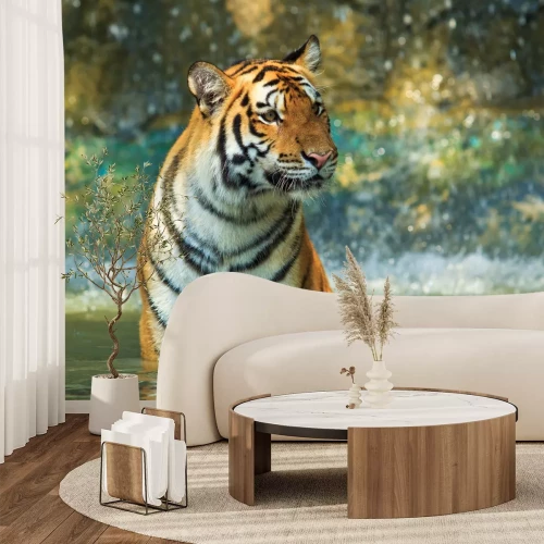 Fototapete Tiger im wasser