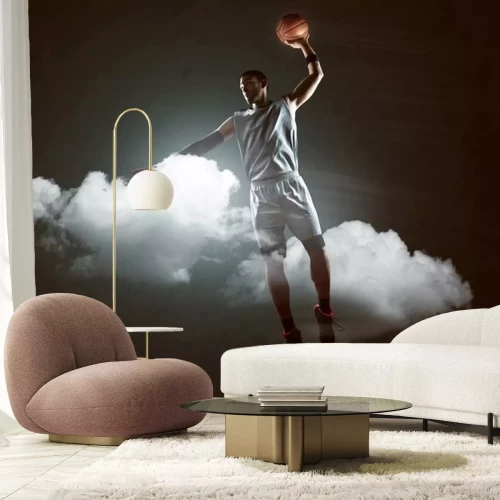 Sticker NBA Basketball Basketballspieler in Rauchwolken