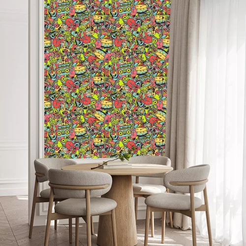 Tapete Vector seamless musikalisch muster, hand gezeichnet, Doodles.