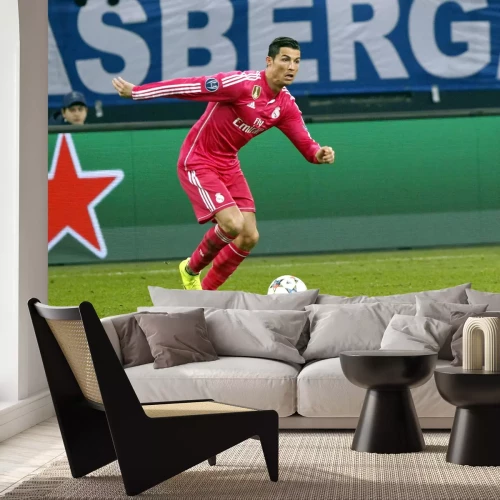 Fototapete Christiano Ronaldo am Ball