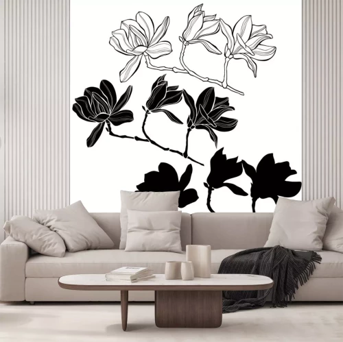 Sticker Drei verschiedene Magnolienzweige