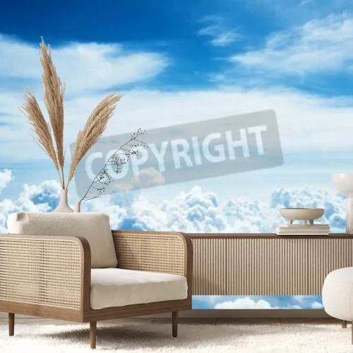 Fototapete Mann Flugzeug und Himmel