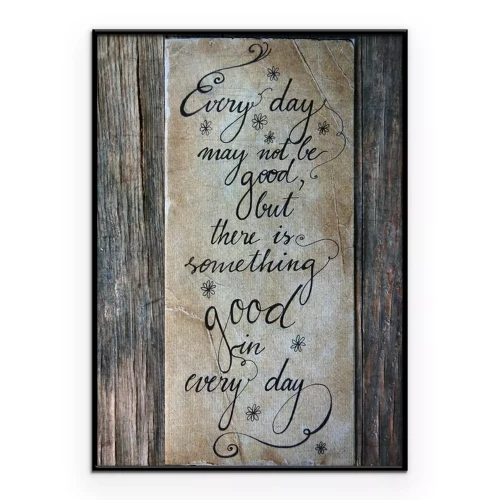 Poster Ein gealtertes Lesezeichen mit einer Inschrift