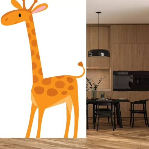 Sticker Lustige Cartoon-Giraffe