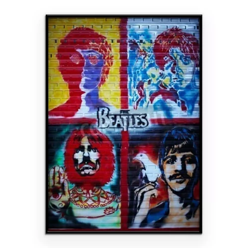 Poster Die Beatles-Stars als Graffiti-Figuren