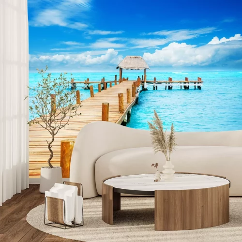 Fototapete Blick vom mexikanischen Strand