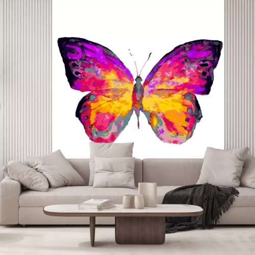 Sticker Gelbvioletter Schmetterling