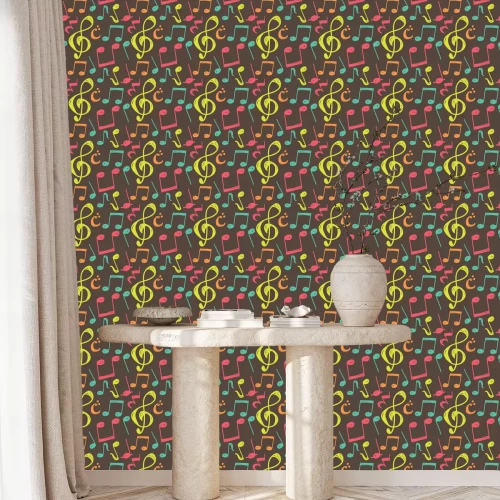 Tapete Musiknotenhintergrund