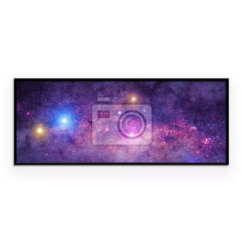 Poster Rosa Galaxie mit Sternen