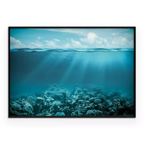 Poster Sea or ocean underwater deep nature background