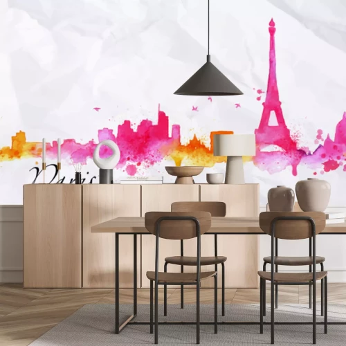 Sticker Silhouette watercolor Paris