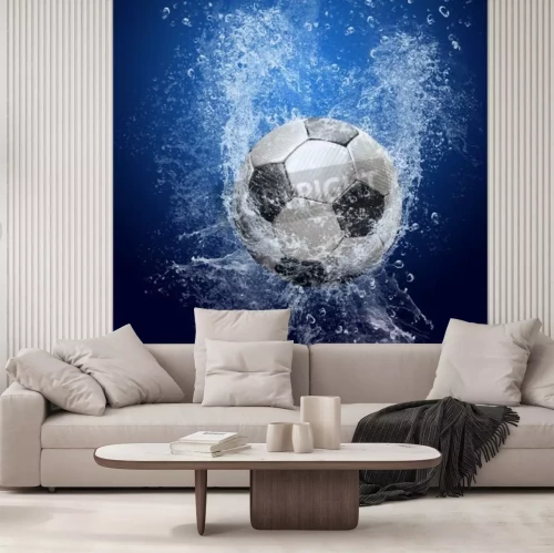 Fototapete Ball fällt ins Wasser