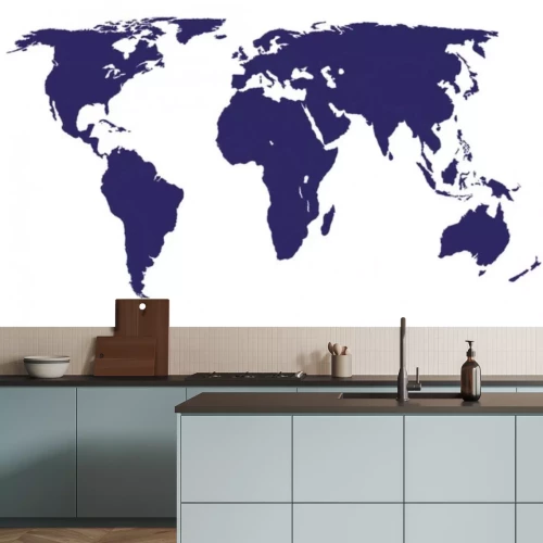 Sticker Vector Weltkarte - Afrika, Amerika, Asien, Europa und Ozeanien