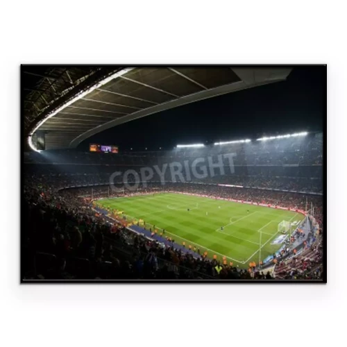 Poster Ein Blick auf das vollbesetzte Camp Nou-Stadion