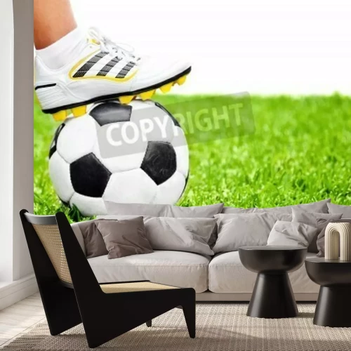 Fototapete Fuß auf dem Ball