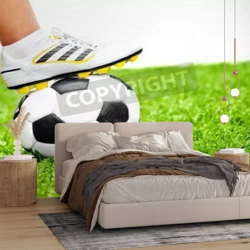 Fototapete Fuß auf dem Ball