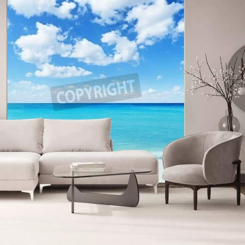 Fototapete Moderne Landschaft mit Himmel