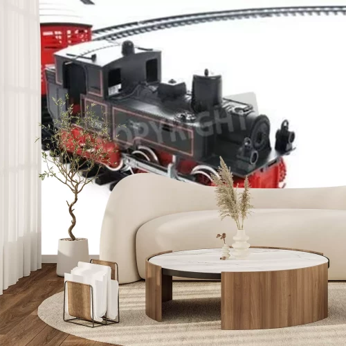 Fototapete Zug Spielzeuglokomotive
