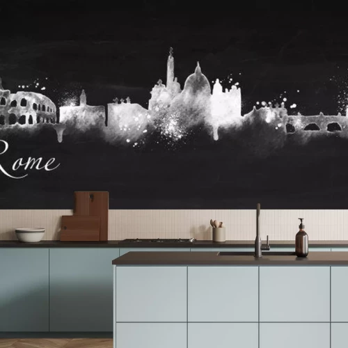 Sticker Silhouette chalk Rome