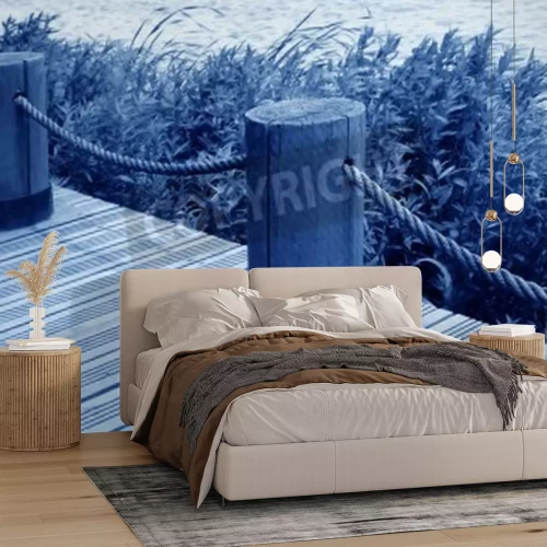 Fototapete Steg mit Wasser im Hintergrund