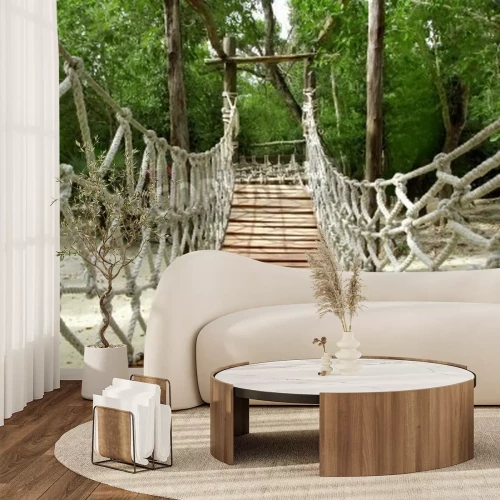 Fototapete Brücke im Wald 3d