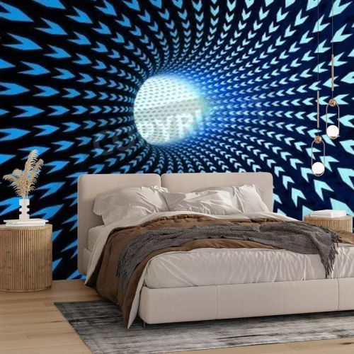 Fototapete Tunnel mit Pfeilmuster 3D