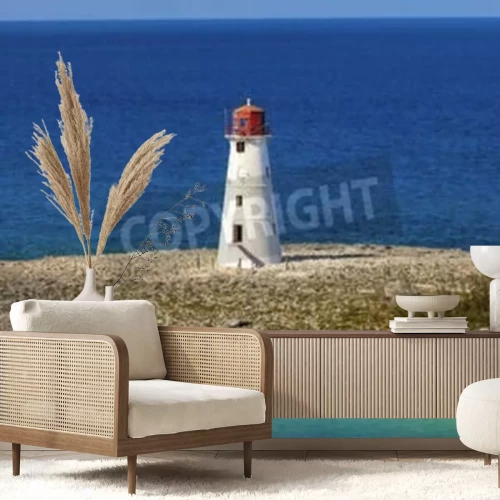 Fototapete Leuchtturm auf Halbinsel