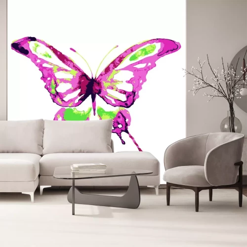 Sticker Buntes Muster mit Schmetterling