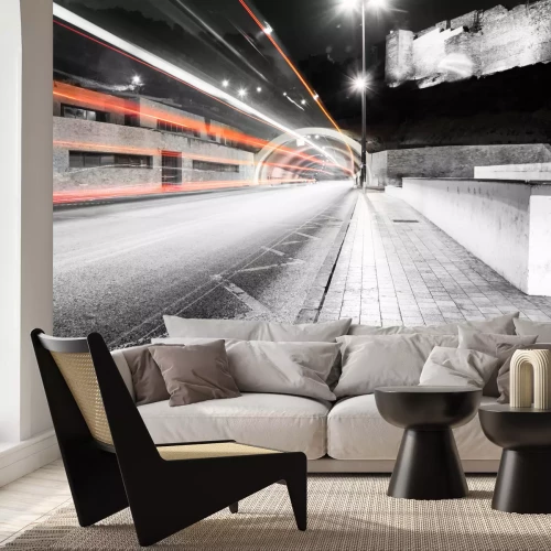 Fototapete Tunnel mit Lichtstreifen