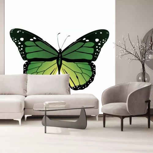 Sticker Grüner grafischer Schmetterling