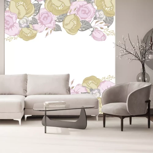 Sticker Zarter Blumenrahmen