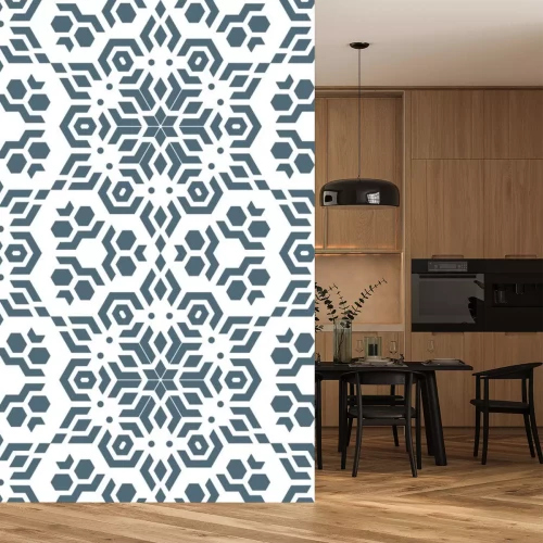 Sticker geometrische abstrakte monochrome Mosaik nahtlose Muster.