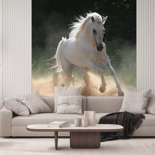 Fototapete Weißes Tier im Gehege