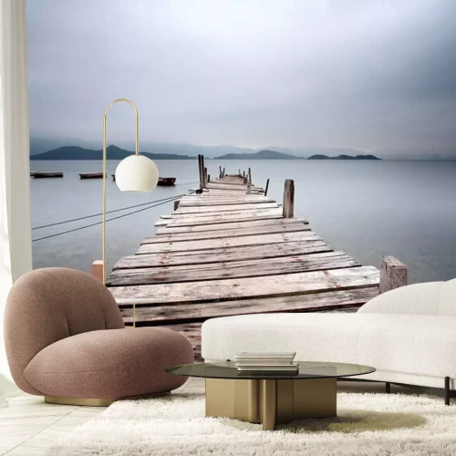 Fototapete Grenzenloses Meer von der Mole aus gesehen