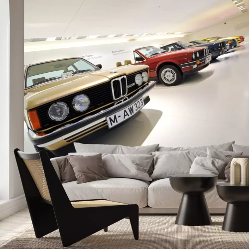 Fototapete Klassische Auto in einer Reihe