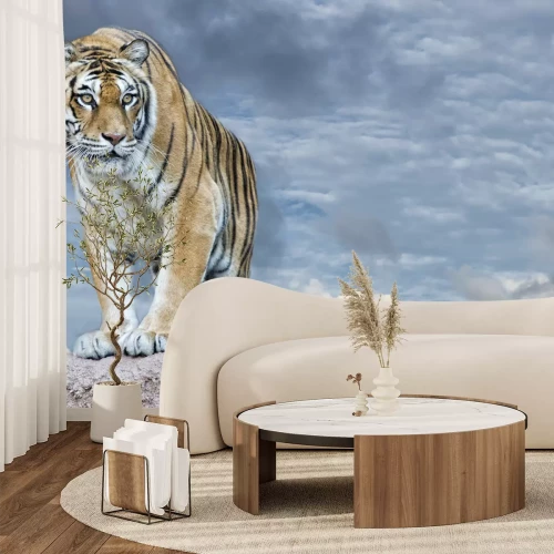 Fototapete Tiger am himmel