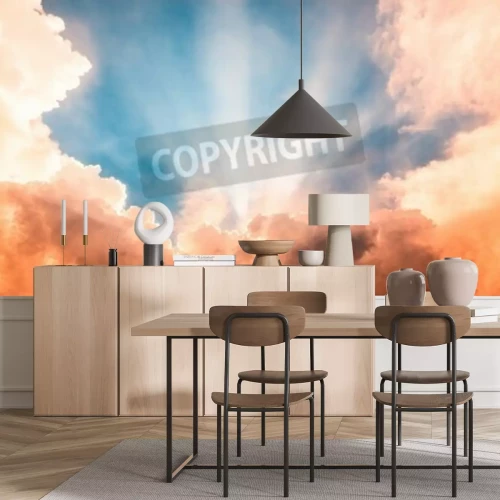 Fototapete Himmel und flauschige Wolken