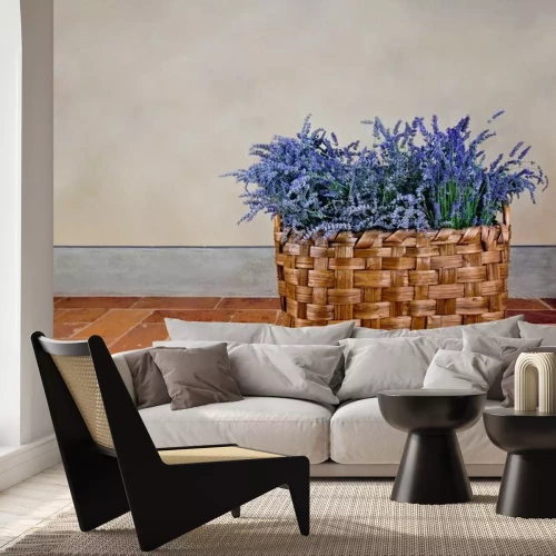 Sticker Lavendel in einem Korb