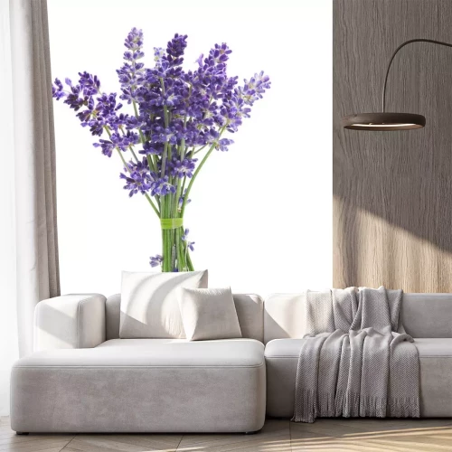 Sticker Lavendelstrauß auf weißem Hintergrund