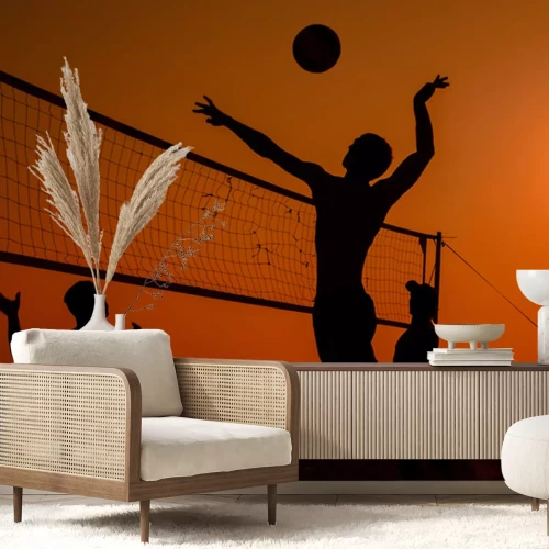 Sticker Beach-Volleyball-Silhouette