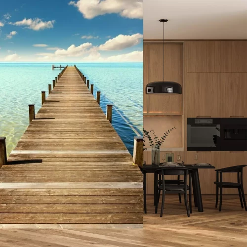 Fototapete Steg am Meer