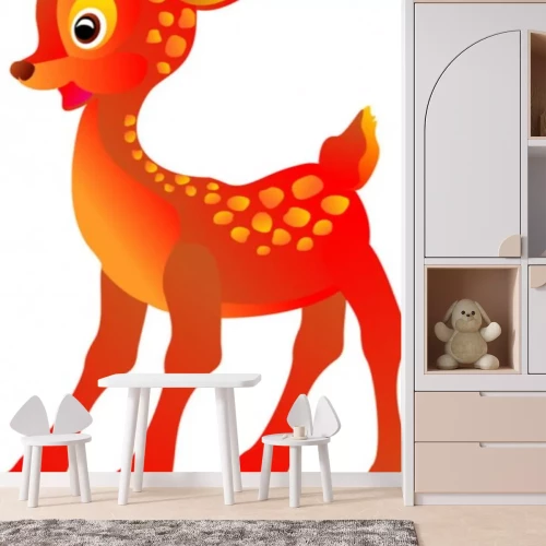 Sticker cartoon kleine Hirsche, Vektor-Illustration