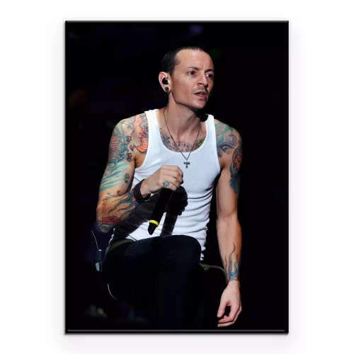 Poster BANGKOK THAILAND SEPTEMBER 23 :Chester Bennington of Linkin Park perform on Linkin Park Live in Bangkok A Thousand Suns World Tour 2011 at Impact Maungthong Thani, September 23,2011 Bangkok Thailand