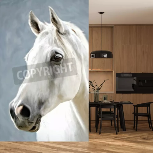 Fototapete Nahaufnahme des braunen pferdeauges